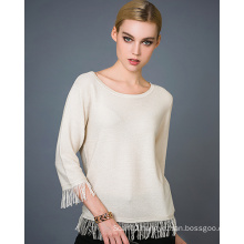 Lady′s Cashmere Blend Fashion Sweater 17brpv122